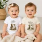 personalized forest guardian baby bodysuit model mockup
