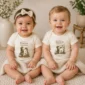personalized forest guardian baby bodysuit model mockup