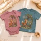 personalized fox baby bodysuit alternate angle