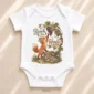 personalized fox baby bodysuit product photo