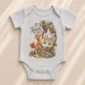 personalized fox baby bodysuit product photo