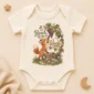 personalized fox baby bodysuit product photo