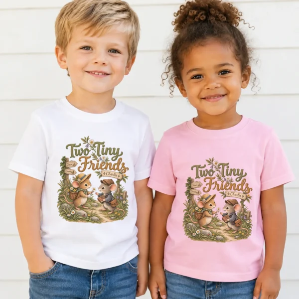 Personalized Friendship Baby Bodysuit or Toddler Shirt — toddler shirt mockup personalized friendship baby bodysuit product photo