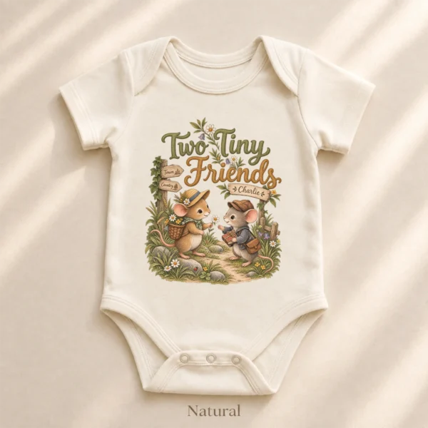 Personalized Friendship Baby Bodysuit or Toddler Shirt — alternate product mockup personalized friendship baby bodysuit product photo