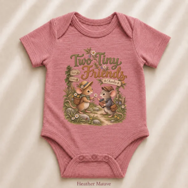 Personalized Friendship Baby Bodysuit or Toddler Shirt — alternate product mockup personalized friendship baby bodysuit product photo