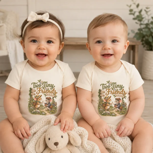 Personalized Friendship Baby Bodysuit or Toddler Shirt — baby bodysuit mockup personalized friendship baby bodysuit model mockup