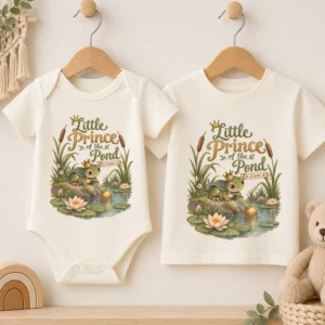 personalized frog prince baby bodysuit