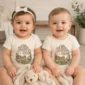 personalized frog princess baby bodysuit model mockup