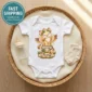personalized griffin baby bodysuit front view