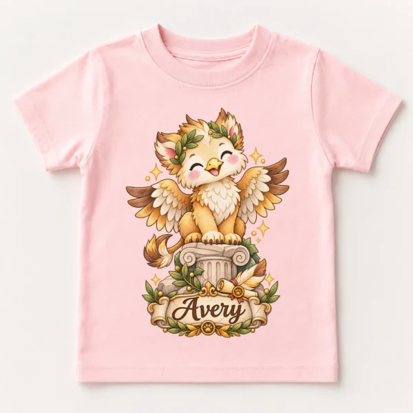 Personalized Griffin Baby Bodysuit, Mythical Toddler Shirt, Kids Gift — toddler shirt mockup personalized griffin baby bodysuit product photo