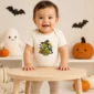 Personalized Halloween Dinosaur Baby Bodysuit product photo