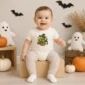 Personalized Halloween Dinosaur Baby Bodysuit product photo