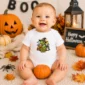 Personalized Halloween Dinosaur Baby Bodysuit product photo