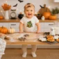 Personalized Halloween Dinosaur Baby Bodysuit product photo