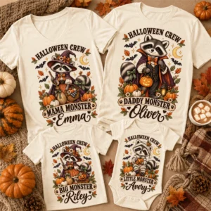 personalized Halloween family matching shirts baby bodysuit