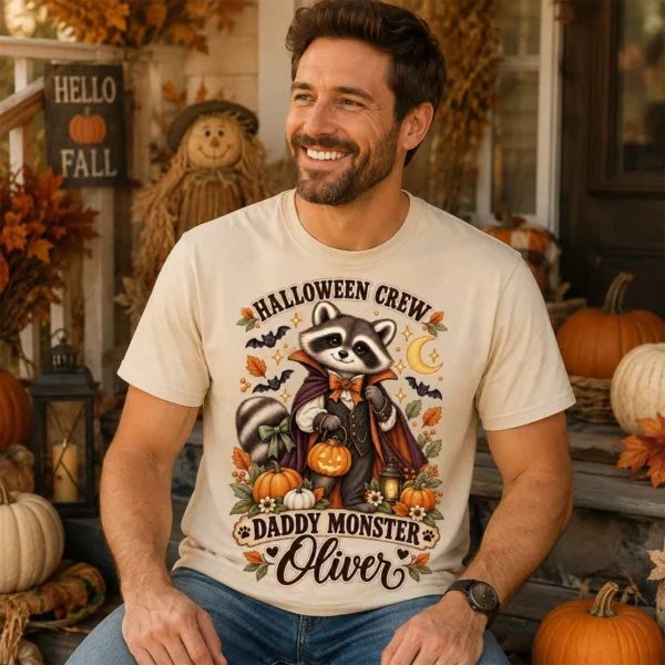 Personalized Halloween Family Matching & Shirt or Bodysuit — alternate product mockup personalized Halloween family matching shirts baby bodysuit product photo