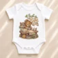 personalized just right baby bodysuit lifestyle scene