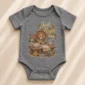 personalized just right baby bodysuit product photo