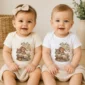 personalized just right baby bodysuit model mockup