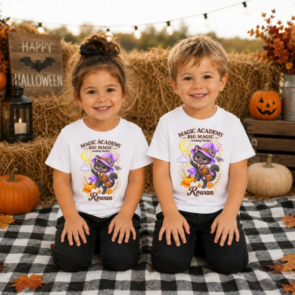 Personalized Magic Academy Little Magic Little Student Shirt/Bodysuit — toddler shirt mockup magic academy family matching shirt baby bodysuit product photo