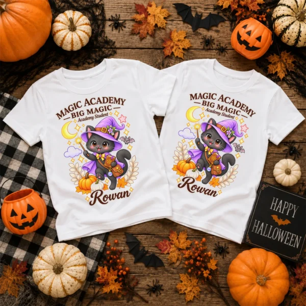Personalized Magic Academy Little Magic Little Student Shirt/Bodysuit — toddler shirt mockup magic academy family matching shirt baby bodysuit product photo