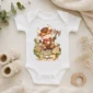 personalized minotaur baby bodysuit mockup view