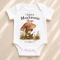 personalized mushroom mage baby bodysuit product photo