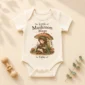 personalized mushroom mage baby bodysuit product photo