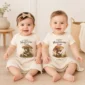personalized mushroom mage baby bodysuit model mockup