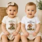 personalized mushroom mage baby bodysuit model mockup