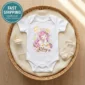 personalized pegasus baby bodysuit front view