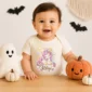 personalized pegasus baby bodysuit styled product photo