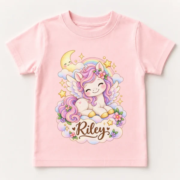 Personalized Pegasus Baby Bodysuit, Fantasy Toddler Shirt, Kids Gift — toddler shirt mockup personalized pegasus baby bodysuit product photo