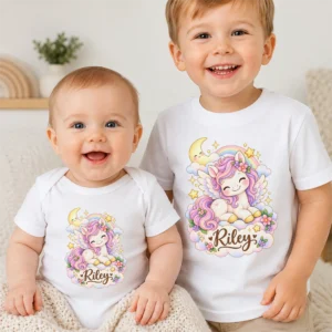 personalized pegasus baby bodysuit