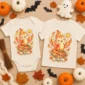 personalized phoenix baby bodysuit flat lay view