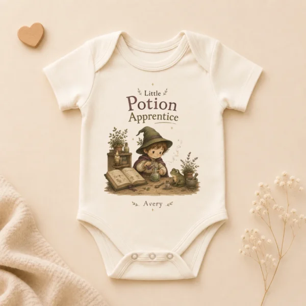 personalized potion apprentice baby bodysuit