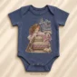 personalized princess pea baby bodysuit mockup view
