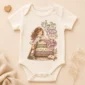 personalized princess pea baby bodysuit front view