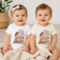personalized princess pea baby bodysuit model mockup