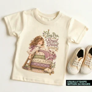 personalized princess pea baby bodysuit toddler shirt mockup