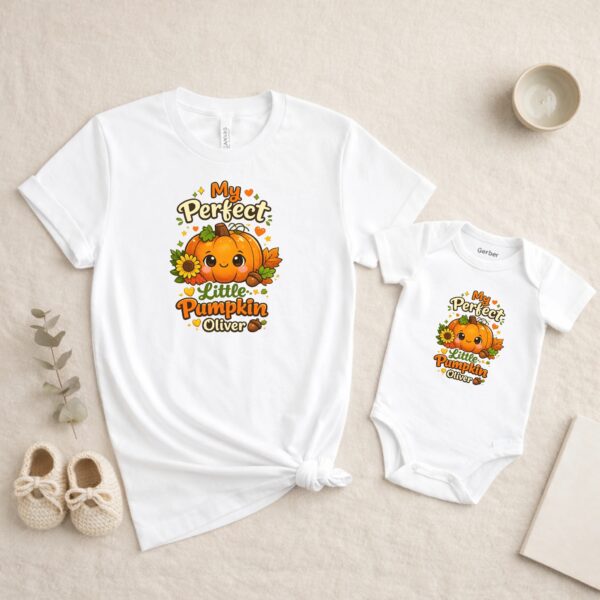 Personalized My Perfect Little Pumpkin Baby Bodysuit personalized baby bodysuit product photo