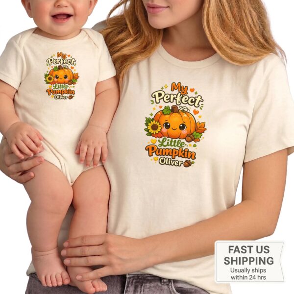 Personalized My Perfect Little Pumpkin Baby Bodysuit personalized baby bodysuit product photo