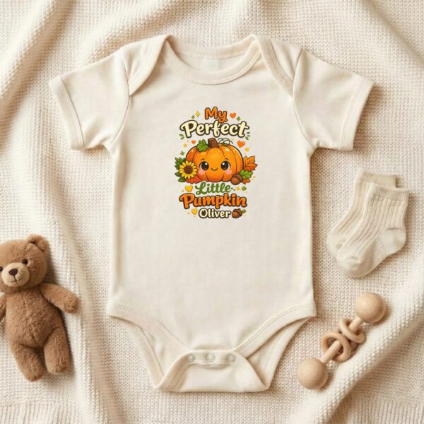 Personalized My Perfect Little Pumpkin Baby Bodysuit personalized baby bodysuit product photo