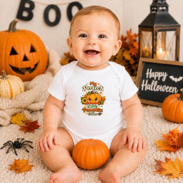 Personalized My Perfect Little Pumpkin Baby Bodysuit personalized baby bodysuit product photo