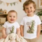 personalized rabbit baby bodysuit product photo