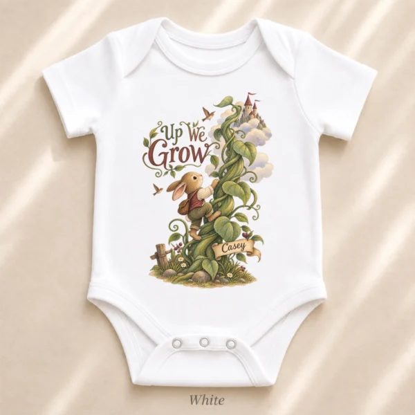 Personalized Rabbit Adventure or Shirt or Baby Bodysuit — alternate product mockup personalized rabbit baby bodysuit product detail