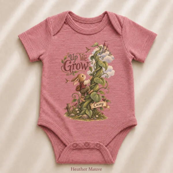 Personalized Rabbit Adventure or Shirt or Baby Bodysuit — alternate product mockup personalized rabbit baby bodysuit product photo