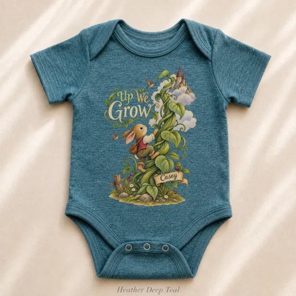 Personalized Rabbit Adventure or Shirt or Baby Bodysuit — alternate product mockup personalized rabbit baby bodysuit product photo