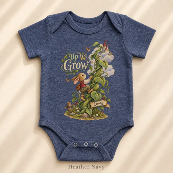 Personalized Rabbit Adventure or Shirt or Baby Bodysuit — alternate product mockup personalized rabbit baby bodysuit mockup view