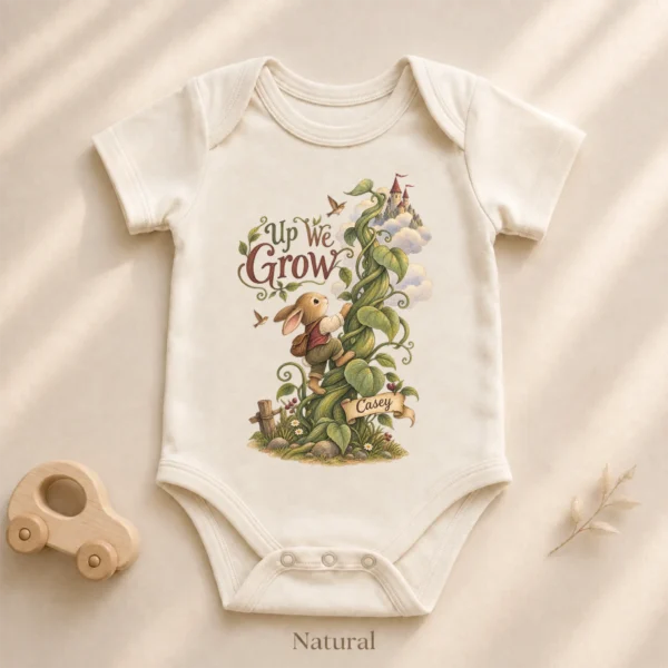 Personalized Rabbit Adventure or Shirt or Baby Bodysuit — alternate product mockup personalized rabbit baby bodysuit styled product photo